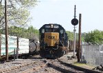 CSX 6959 in the lead of train L617 that has returned to the yard